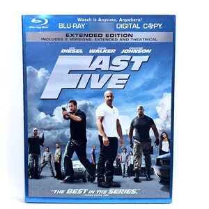 Universal Fast Five Blu-ray Extended Ed Vin Diesel Paul Walker Action‎ No DVD